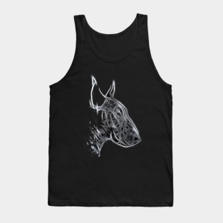 Bull Terrier Portrait Art Loft Tank Top